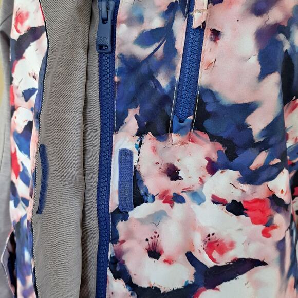 ROXY JETTY Snowboard Jacket Small Mazarine Blue Mind Jingle Floral *SHELL ONLY* - Picture 13 of 14